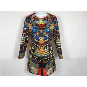 NWT Ezpopsy Dress Women’s Sz Small Print A Line High Fashion Design Multicolor